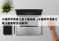 小程序开发者工具下载失败（小程序开发者工具下载失败怎么解决）